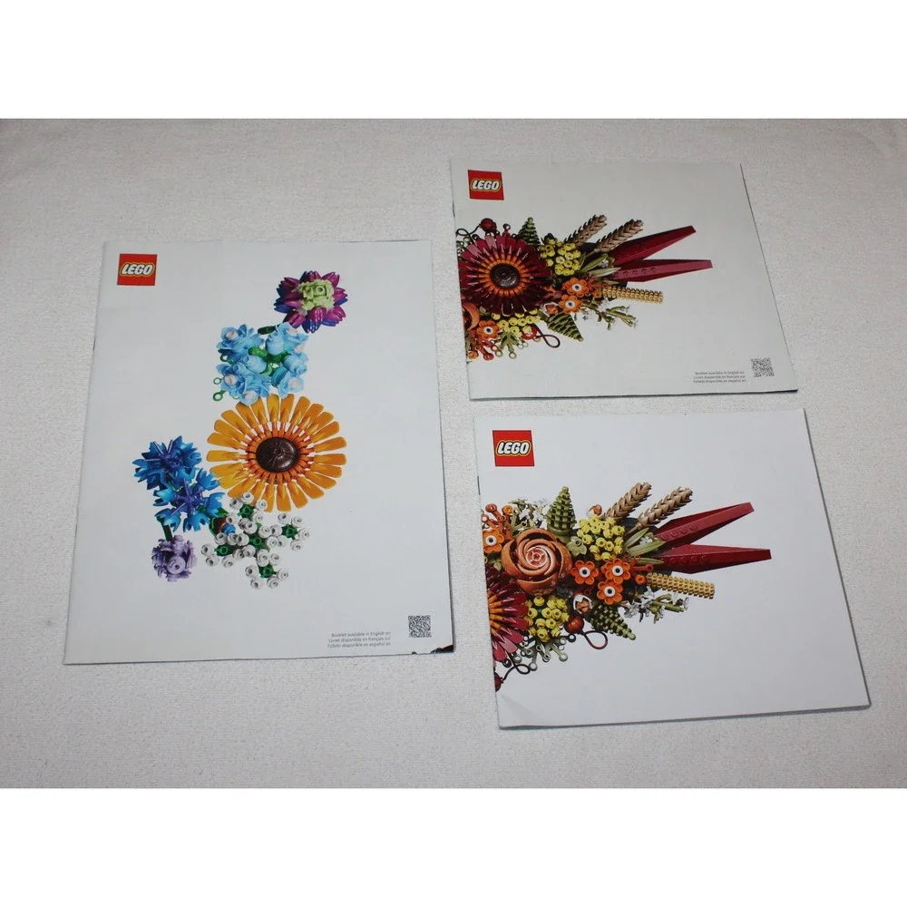 3 LEGO Botanical Collection Instruction Manuals ONLY wildflowers bouquet